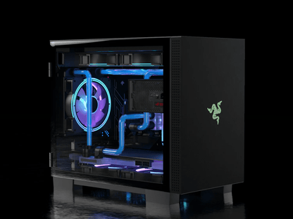 Blue-Razer Tomahawk - ITX gaming PC - Liquid-Cooled PC