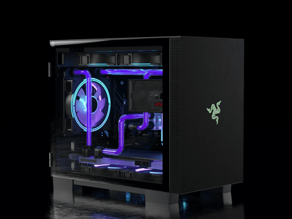 Purple -Razer Tomahawk - ITX gaming PC - Liquid-Cooled PC